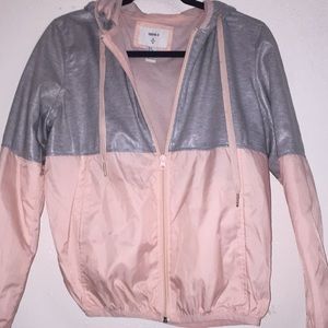 Peach/grey windbreaker